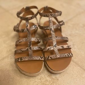 Cute gladiator snake skin sandals
